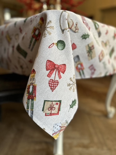 Festive Motive Christmas Story Rectangular Tablecloth