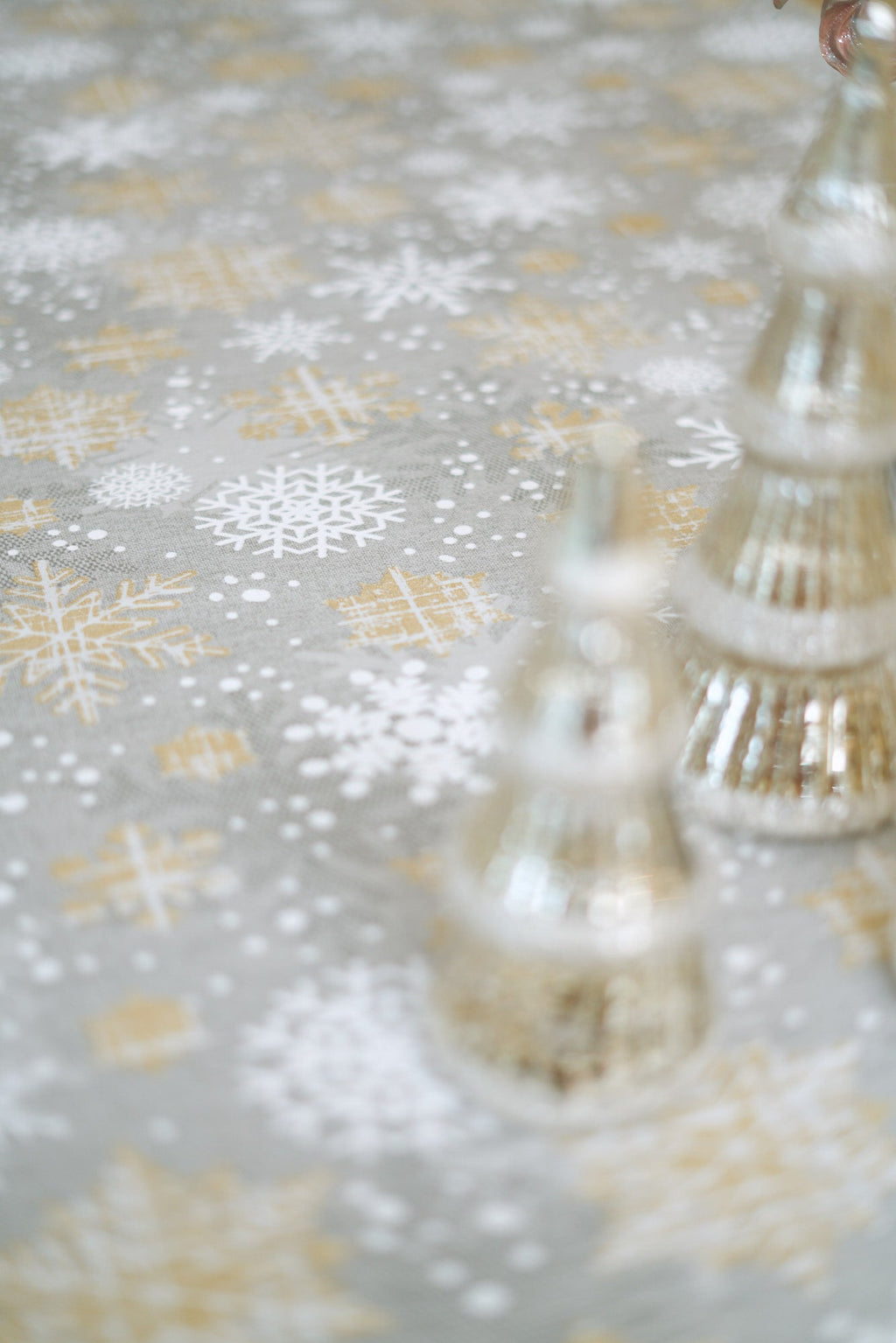 Winter Motive Snowflakes Rectangular Tablecloth