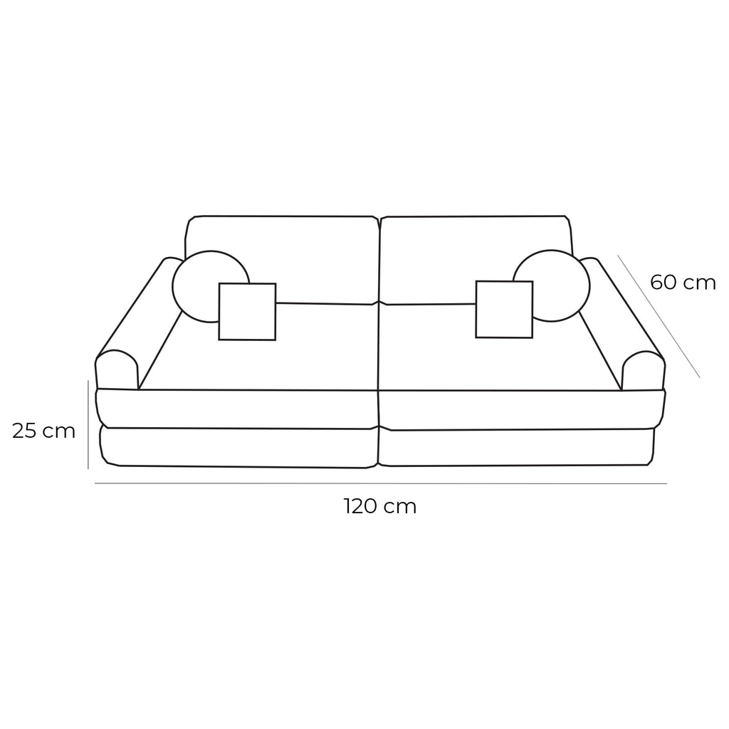 Medium Modular Sofa for Kids - Slimcord Lavender