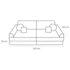 Medium Modular Sofa for Kids - Slimcord Taupe