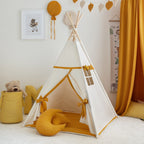 Beige-Mustard Teepee Tent