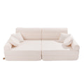 Large Modular Sofa for Kids - Premium Boucle, White