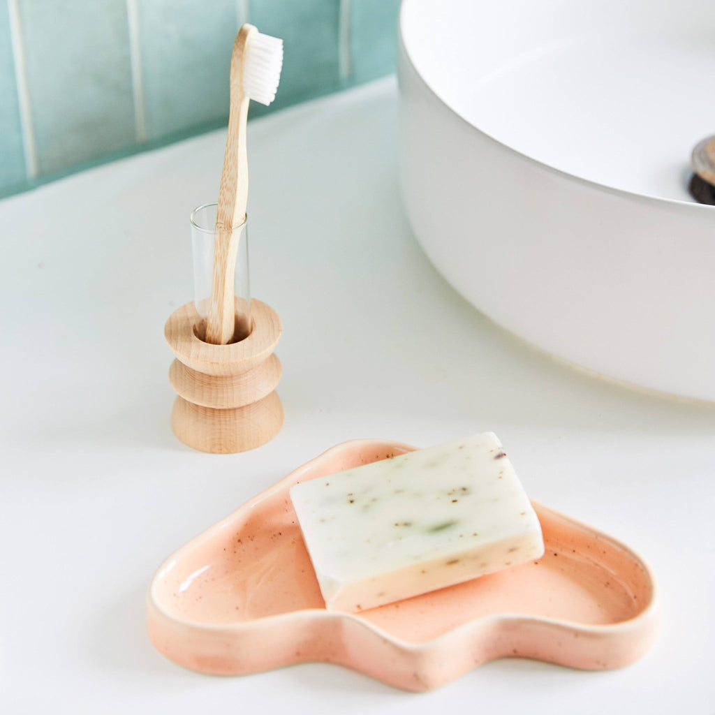 Ceramic Wave Tray – Peach Triangle