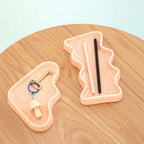 Ceramic Wave Tray – Peach Triangle