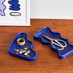 Ceramic Wave Tray – Rectangular Blue