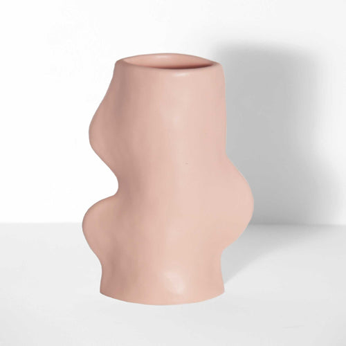 Fluxo Ceramic Vase Medium - Pink