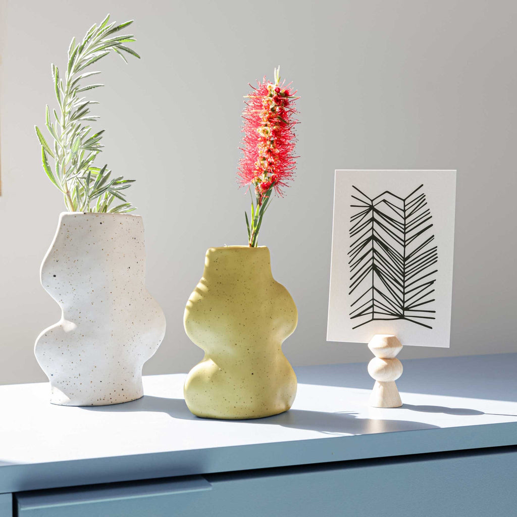 Fluxo Ceramic Vase Medium - White