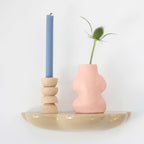 Fluxo Ceramic Vase Small - Pink