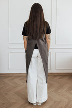 Linen Crossed Back Apron