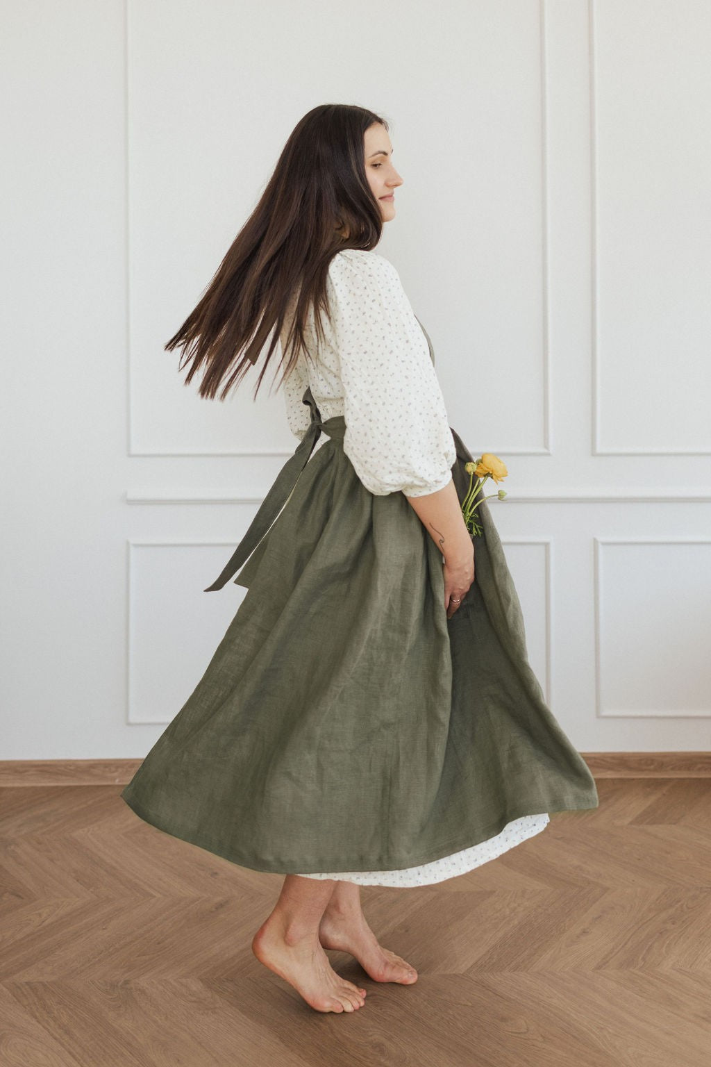Linen Retro Apron