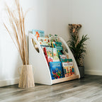 Montessori Bookshelf With Book Storage - 4 Shelves