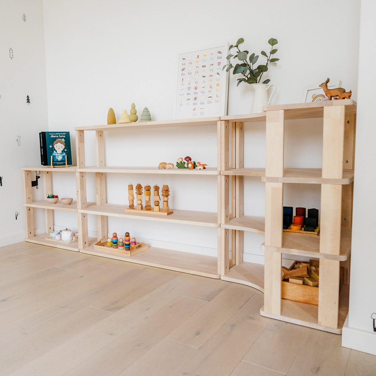 Modular Montessori Shelf Straight Mini - 5 Shelves