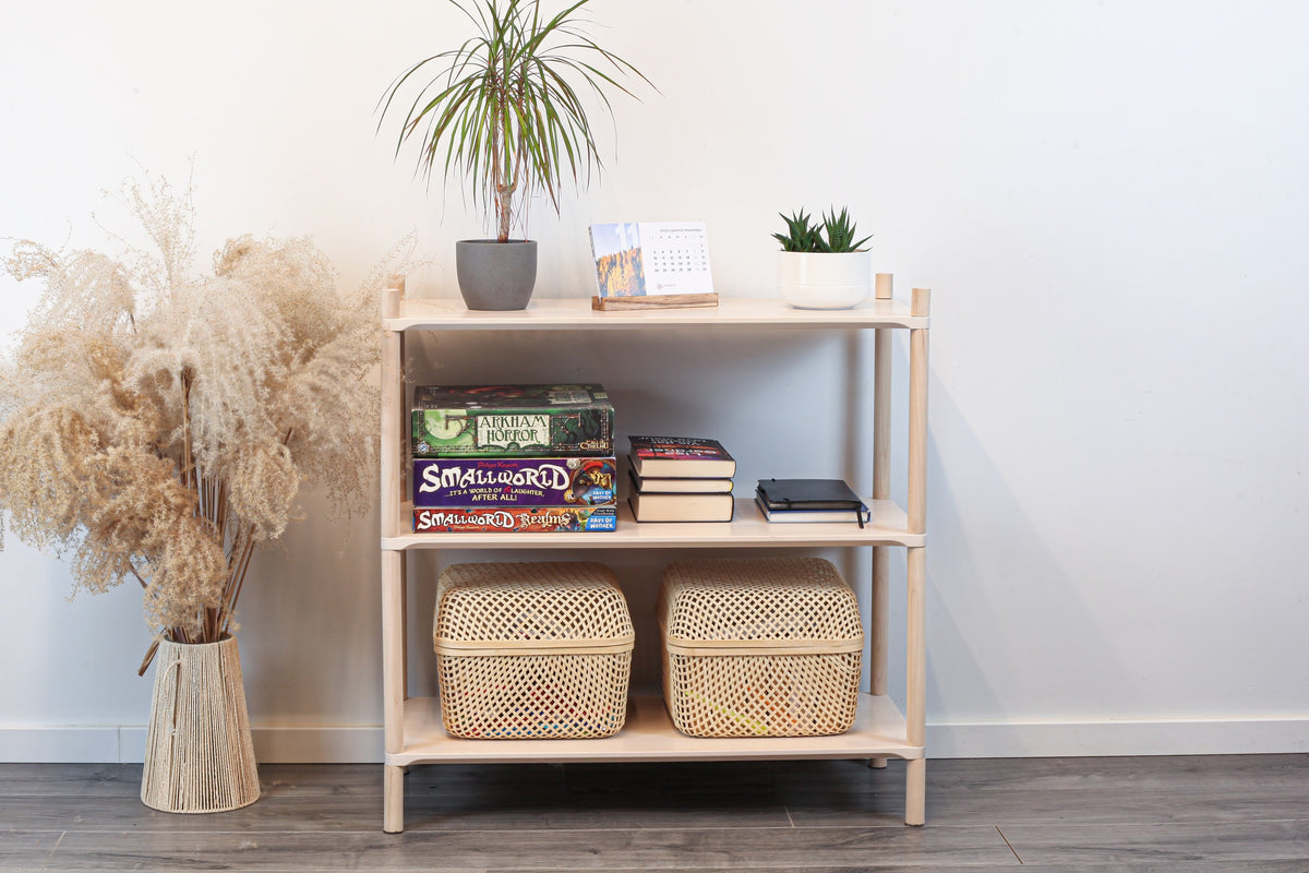 Montessori-Inspired Wooden Shelving Unit Medium, 3 Shelves