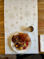 Table Runner - Golden Snowfall